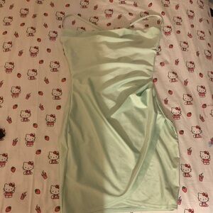 Windsor Light Green Mini Dress with Spaghetti Straps
